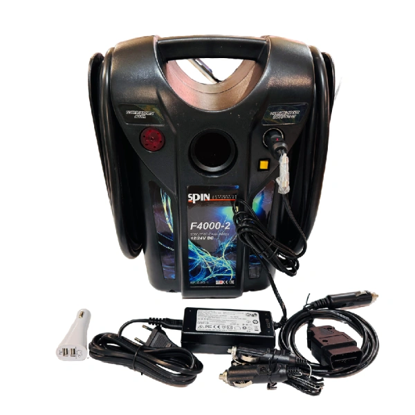 Портативный бустер, пусковой ток 4000/2000 А, 12/24 В, 2x22 А*ч, F4000-2