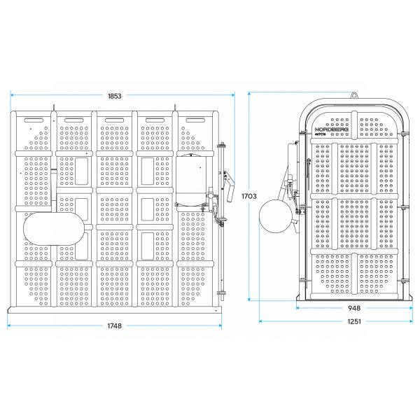 Клеть для накачки грузовых колес и спецтехники увеличенная 46TC16