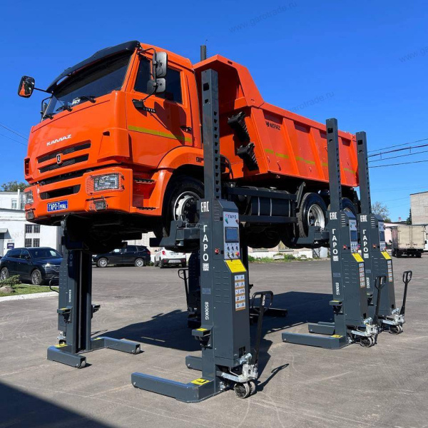 Передвижной электрогидравлический подъемник 6-ть колонн, г/п 51 т, ПКП-8.5/6